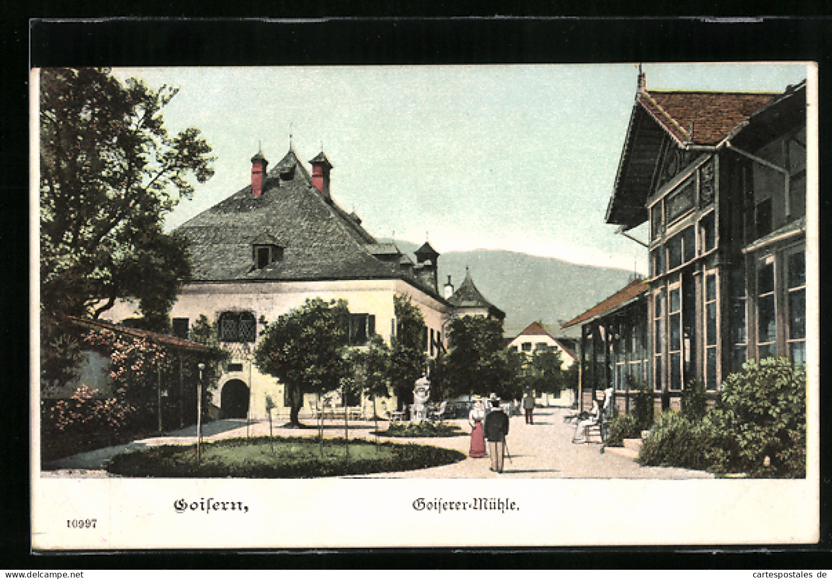 AK Goisern, Passanten An Der Goiserer Mühle  - Autres & Non Classés