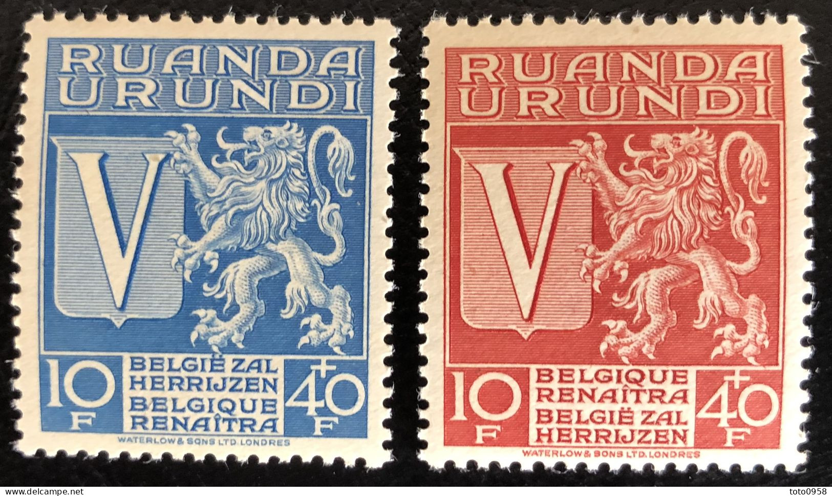 Ruanda-Urundi 1942 Charity Stamps MNH** - Autres & Non Classés