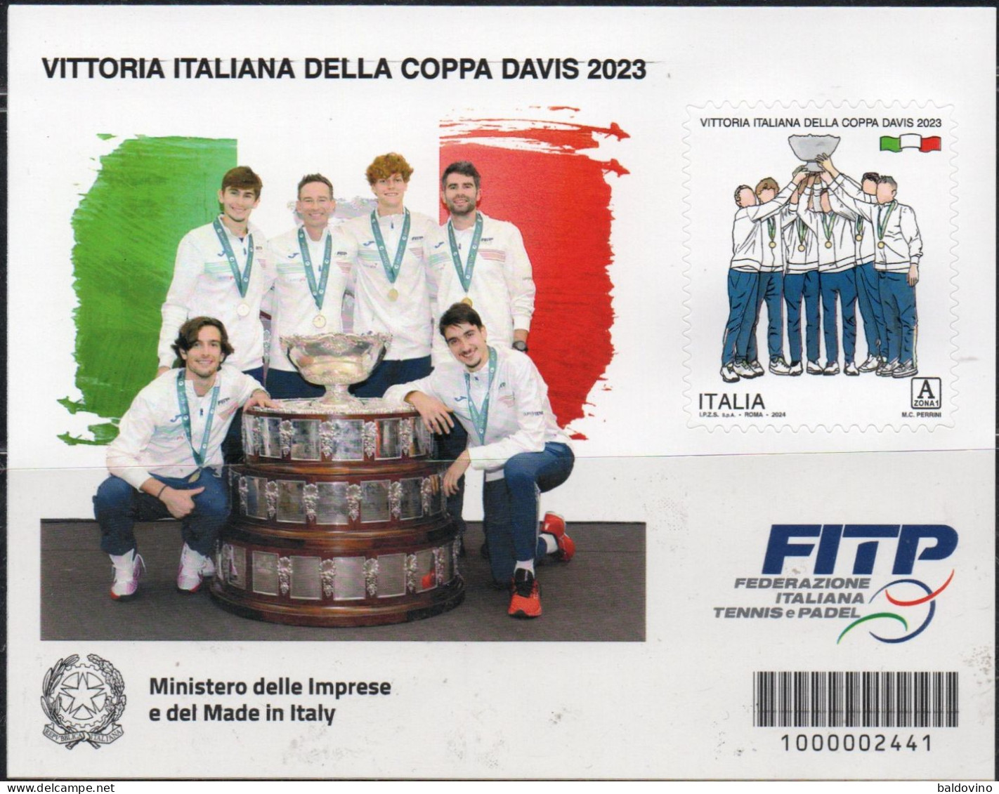 Italia 2024 Coppa Davis Foglietto Nuovo Perfetto - Blocs-feuillets
