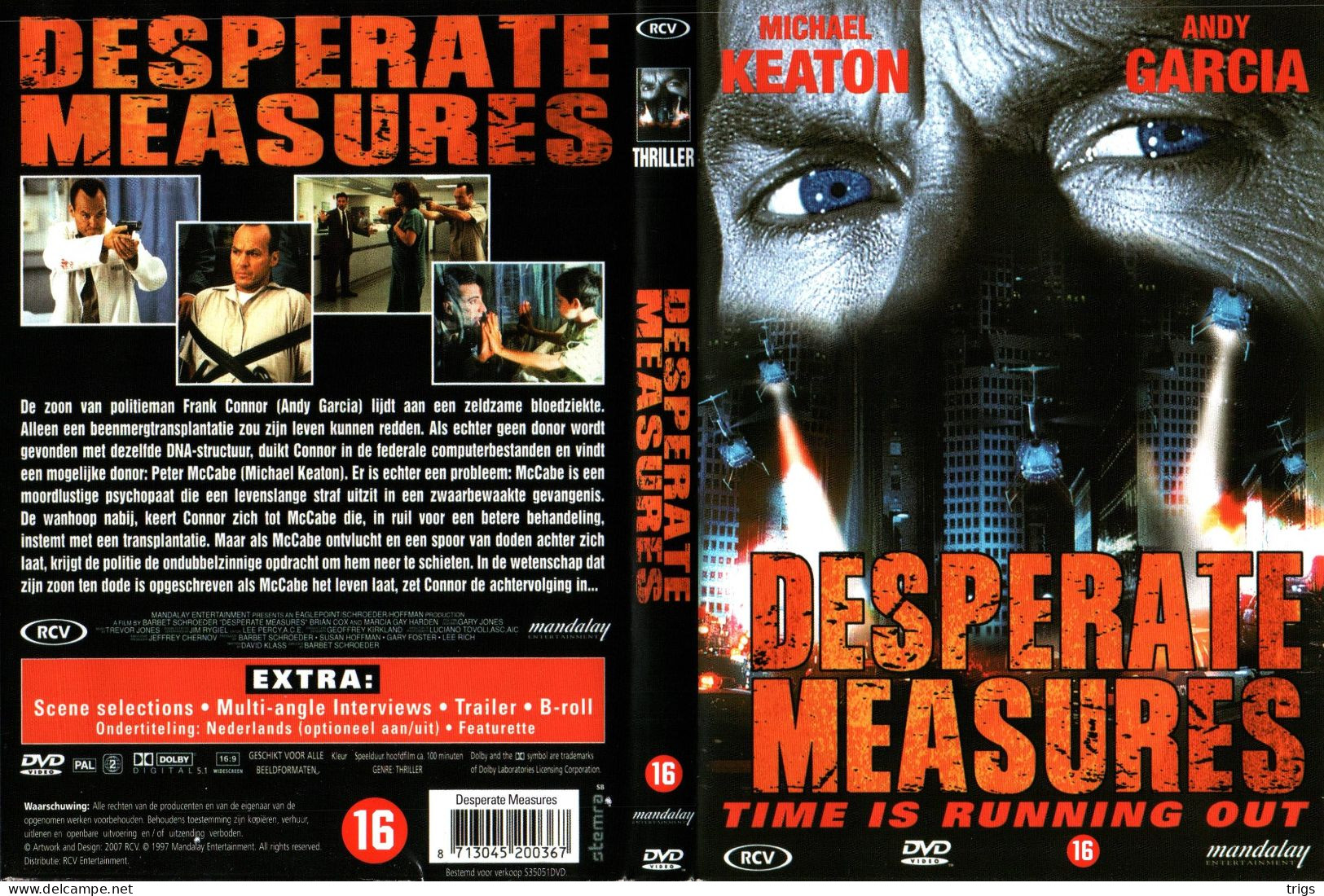 DVD - Desperate Measures - Policiers