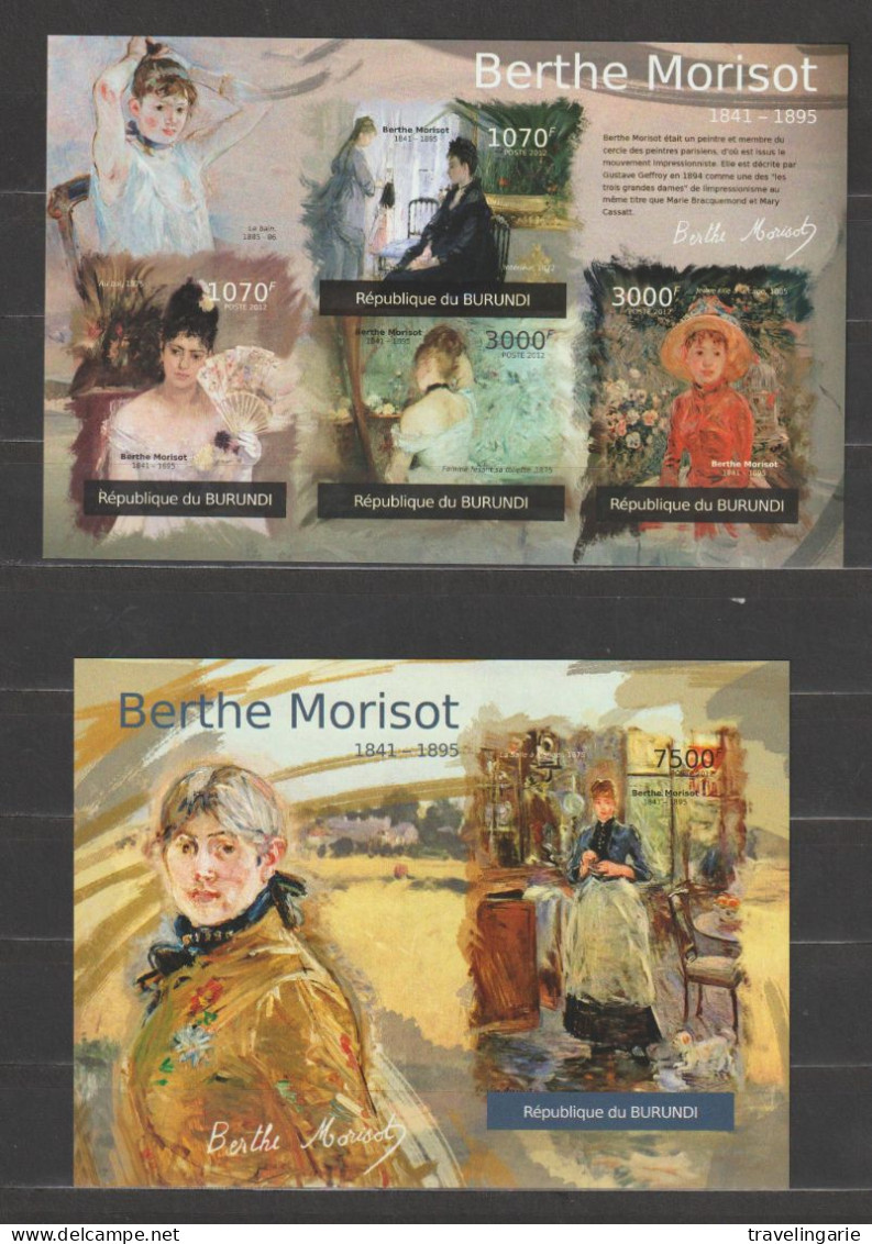 Burundi 2012 Berthe Morisot (painter/peintre ) S/S ND/imperforate MNH/ ** - Blokken & Velletjes