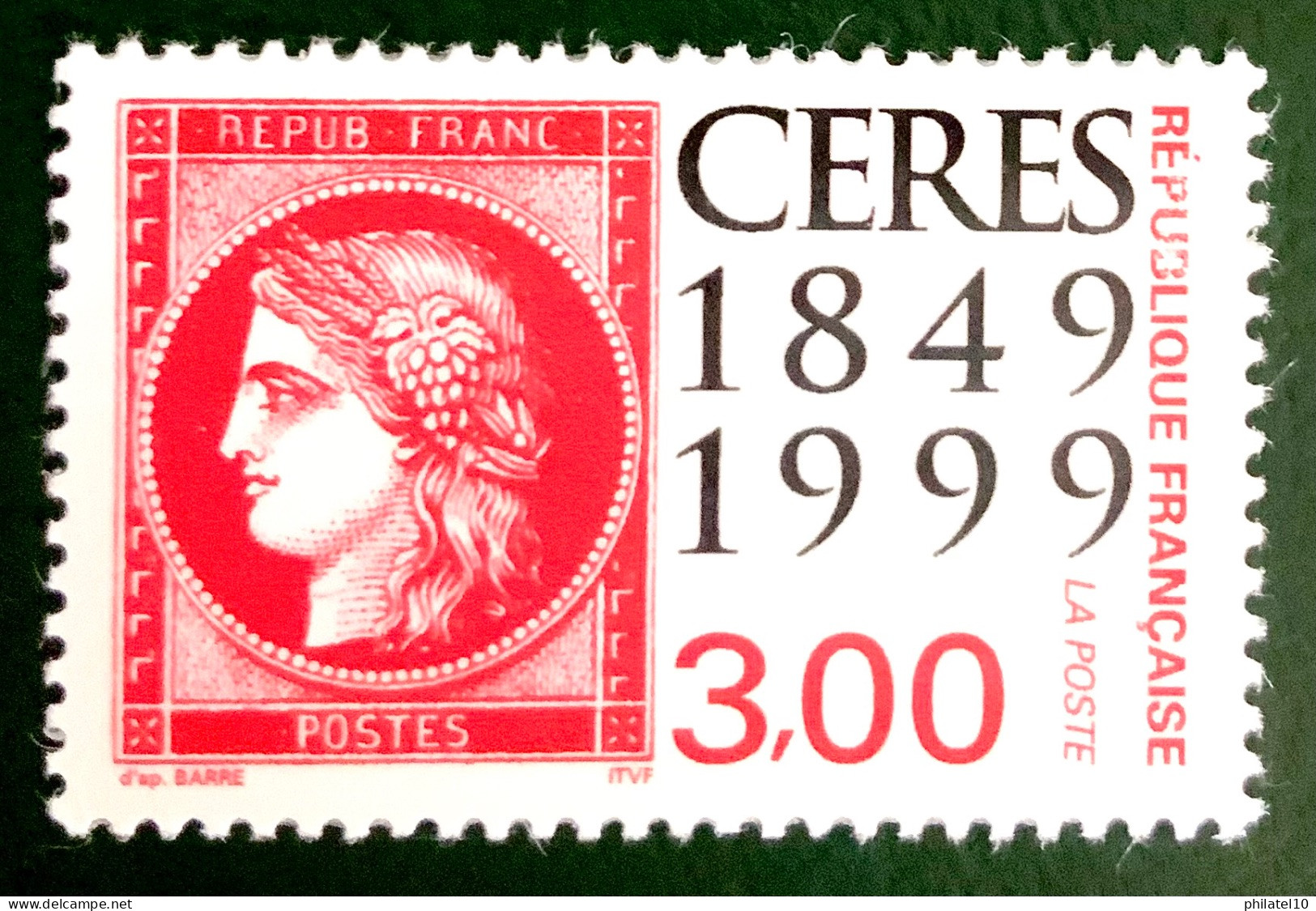 1999 FRANCE N 3212 - CÉRÈS 1849-1999 RÉPUBLIQUE FRANÇ - NEUF** - Unused Stamps