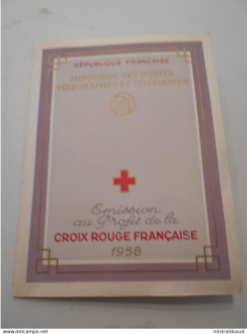 France çarnets Croix Rouge , çarnet De 1958 - Red Cross