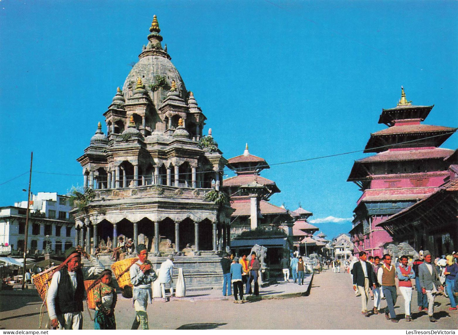 INDE - Patan Durbar Square - Animé - Vue Générale - Carte Postale - Inde