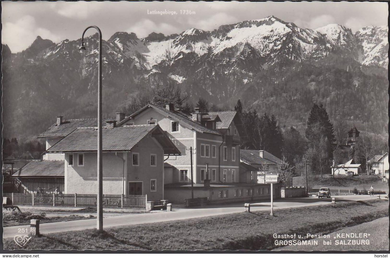 Austria - 5084 Großgmain - Ortseingang - Straße - Gasthof-Pension "Kendler" - Car - Oberndorf Bei Salzburg