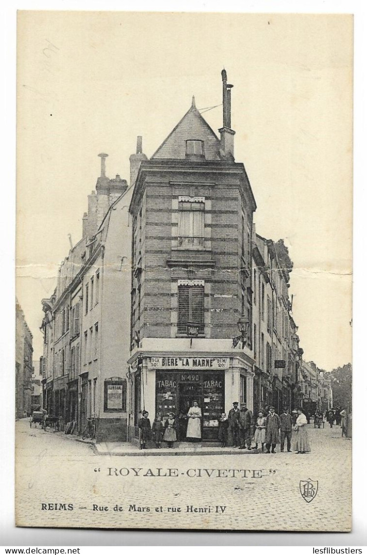 CPA 51 REIMS "ROYALE CIVETTE" Rue De Mars Et Rue Henri IV - Reims