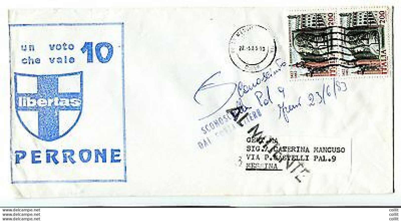 Federico Da Montefeltro Coppia Su Busta (propaganda Elettorale) - 1946-60: Poststempel