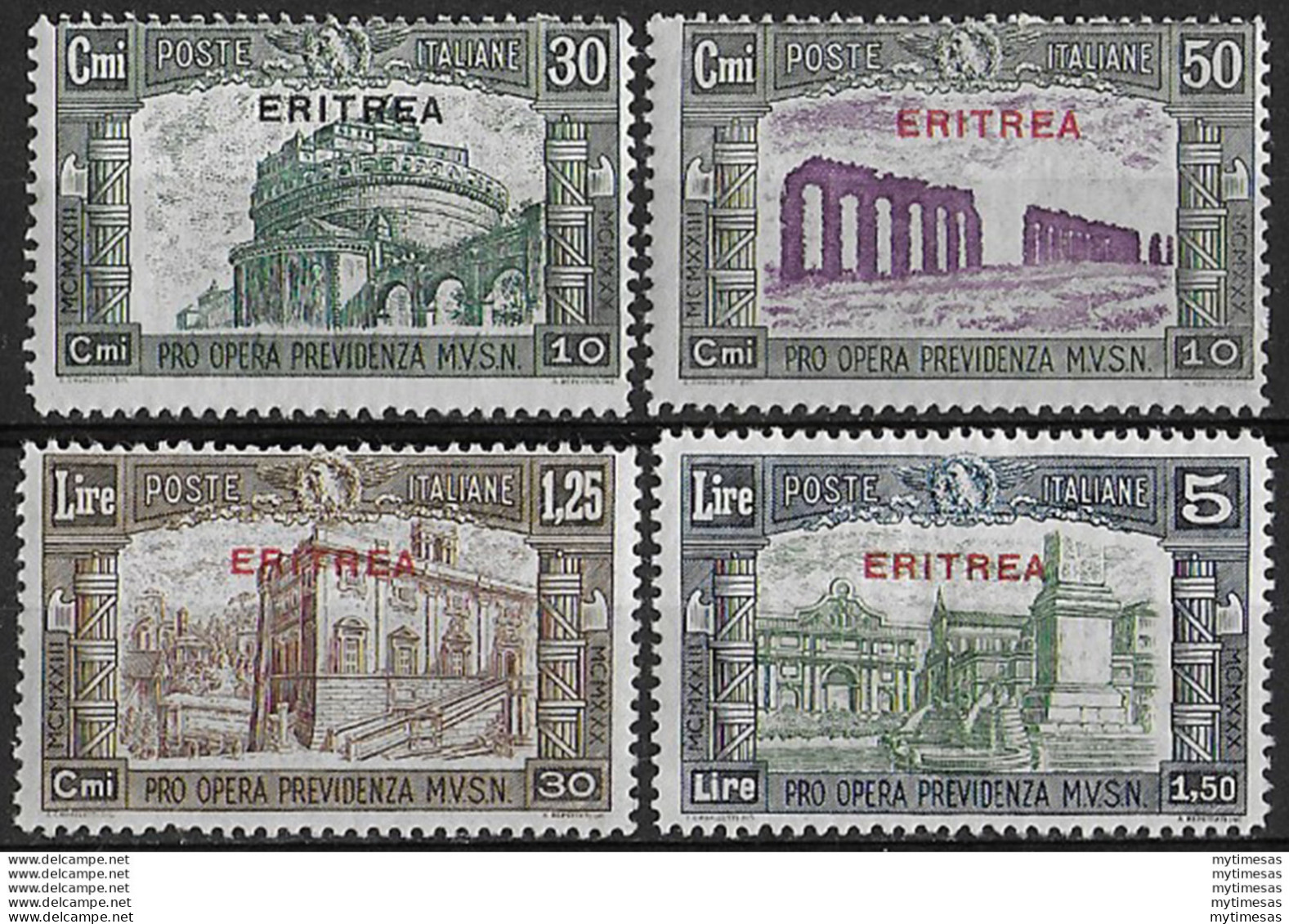 1930 Eritrea Milizia III 4v. MNH Sassone N. 170/173 - Autres & Non Classés