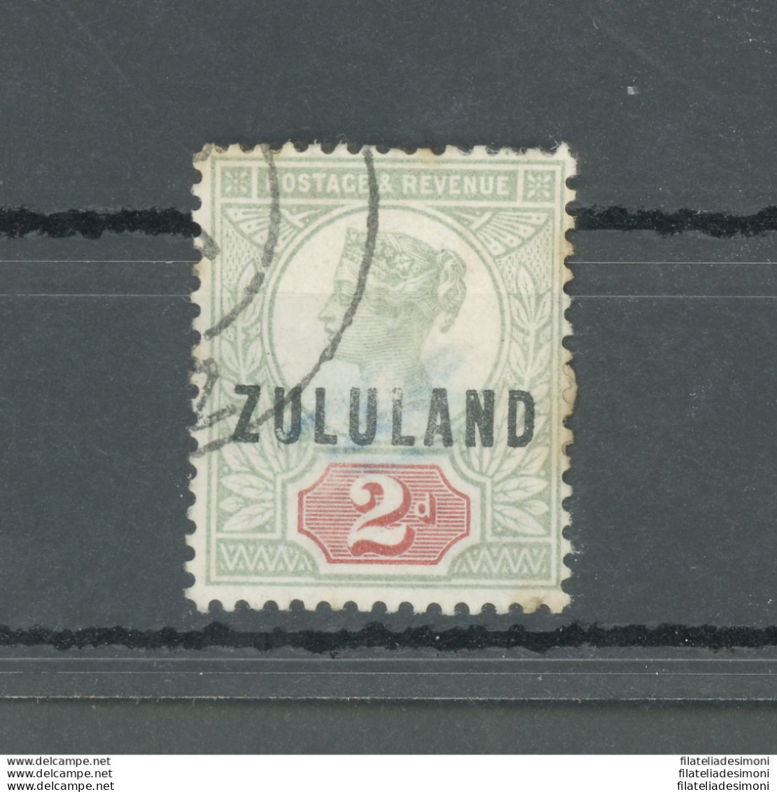 1888-93 Zululand - South Africa - Stanley Gibbons N. 3 - 2d. Grey Green And Carmine - Usato - Autres & Non Classés
