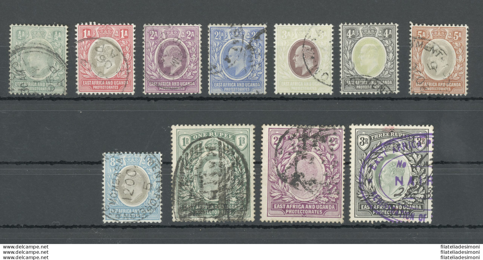 1903-04 East Africa And Uganda Protectorates - Stanley Gibbons N. 1-11 - Edoardo VII - Serie Non Completa - Usati - Andere & Zonder Classificatie