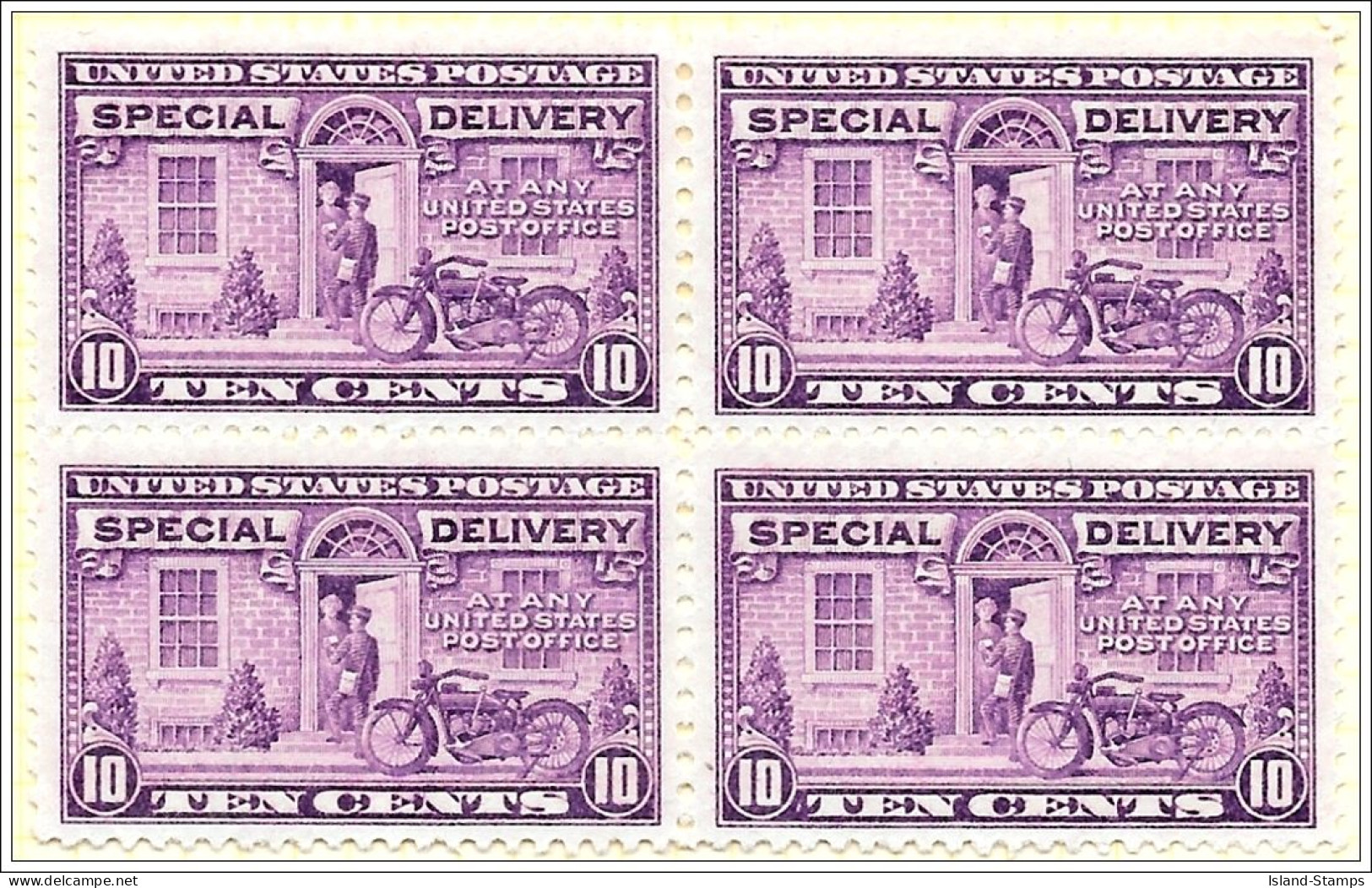 # E15 - 1927 10c Rotary Press Block Of Four Mounted Mint - Neufs