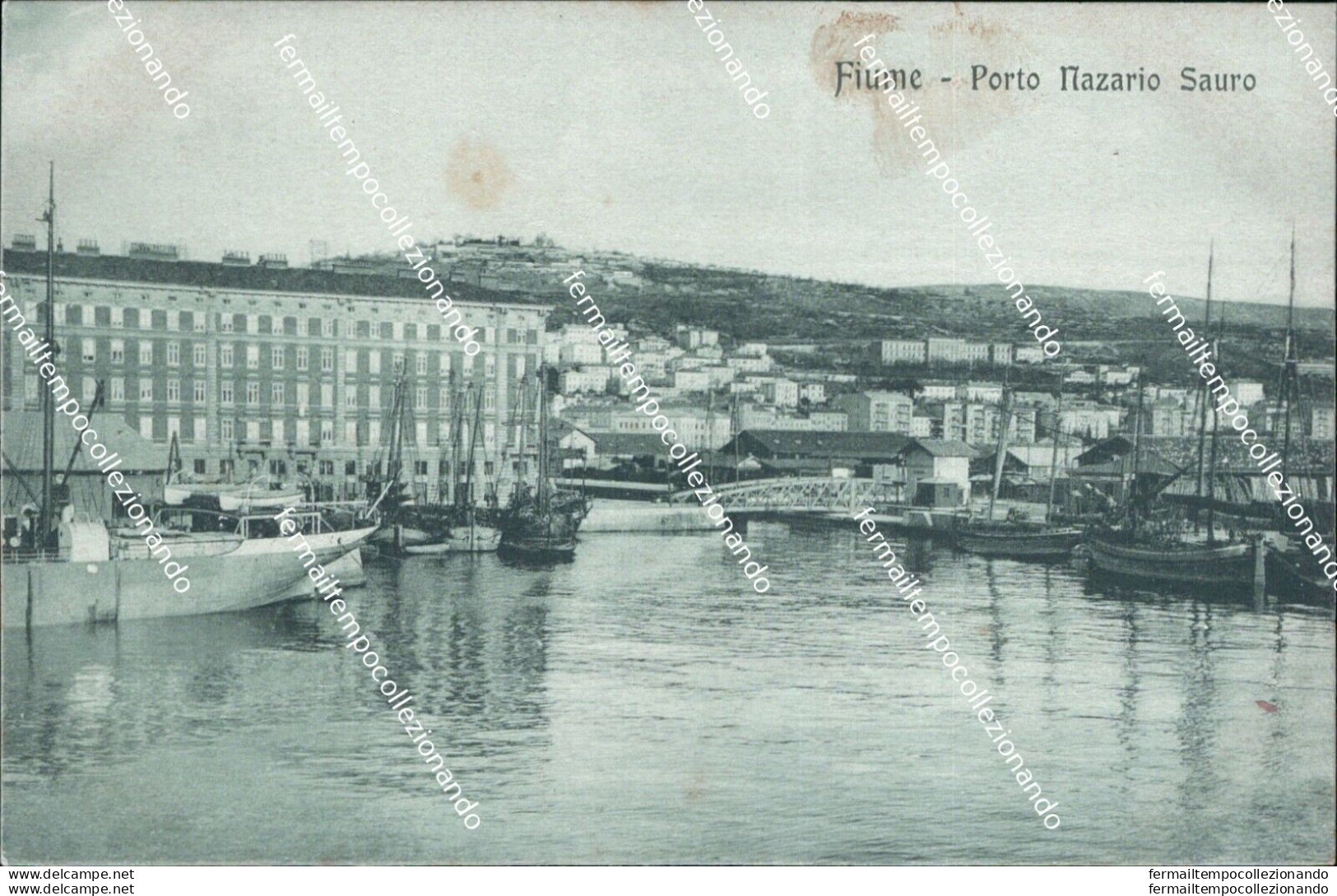 Cf213 Cartolina Fiume Porto Nazario Sauro Croazia - Otros & Sin Clasificación