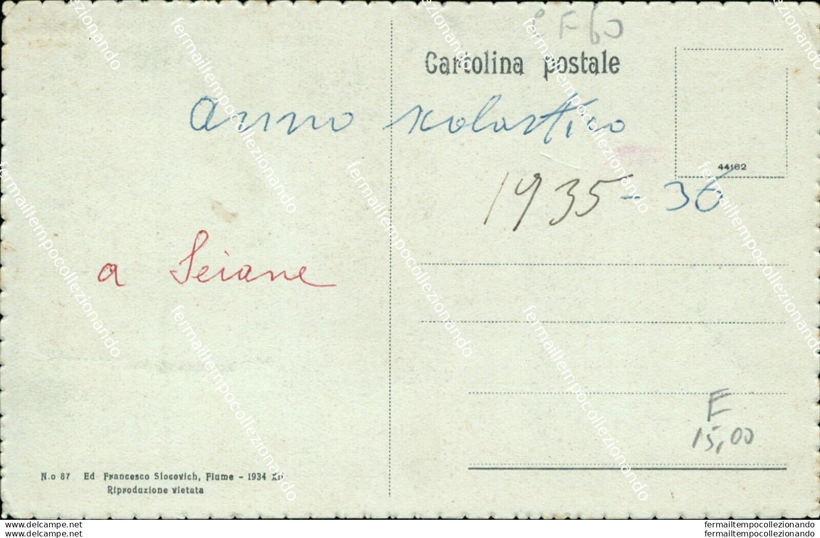 Cf60 Cartolina Fiume Via Giuseppe Garibaldi Croazia - Sonstige & Ohne Zuordnung