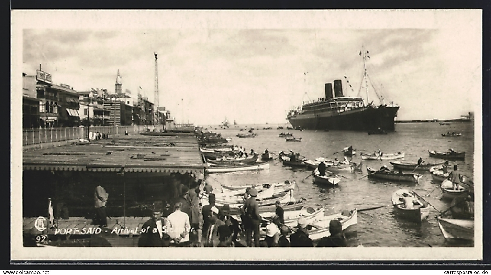 CPA Port-Said, Arrival Of A Steamer  - Autres & Non Classés