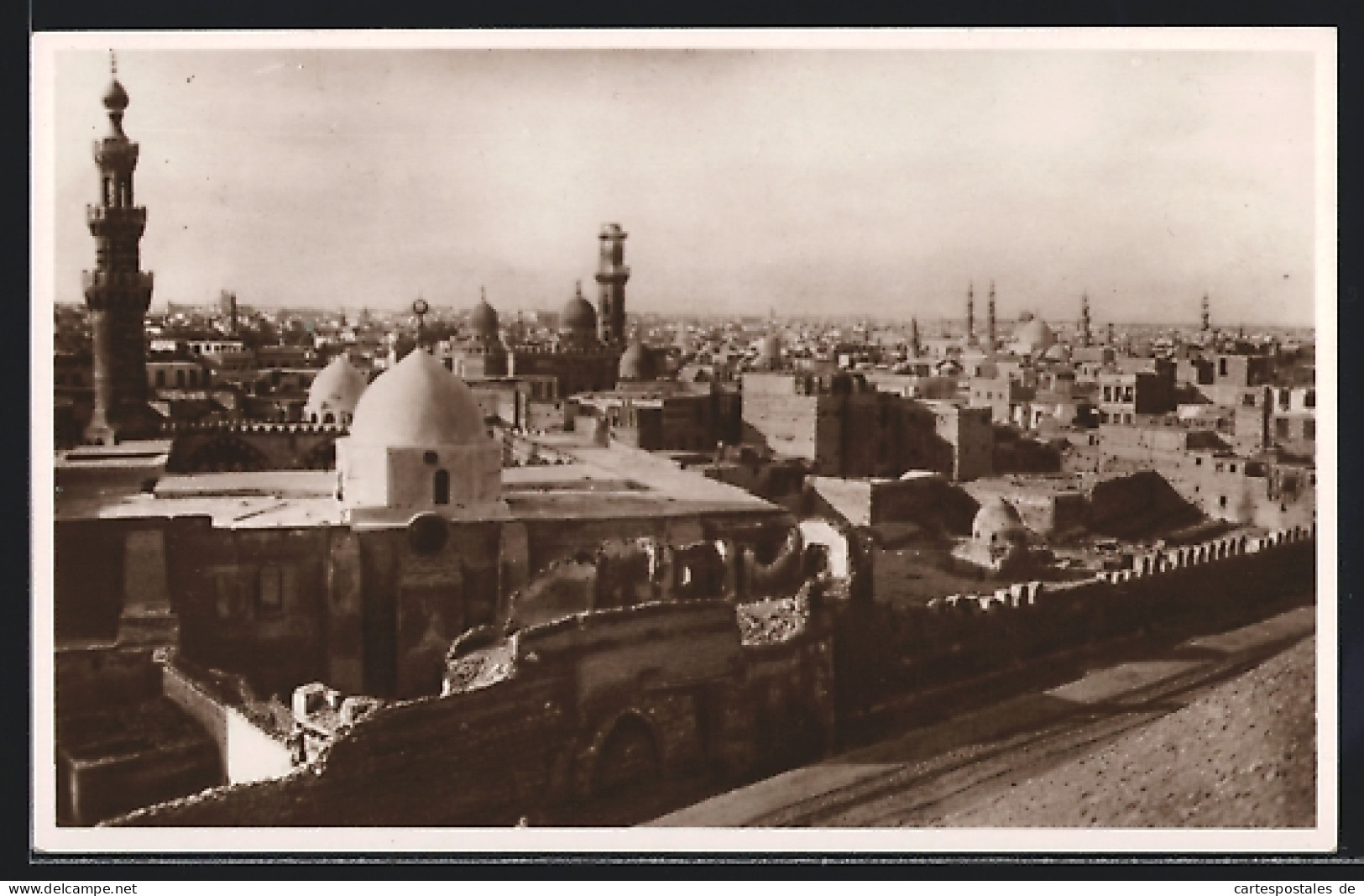 CPA Cairo, Blue Mosque And General View  - Autres & Non Classés