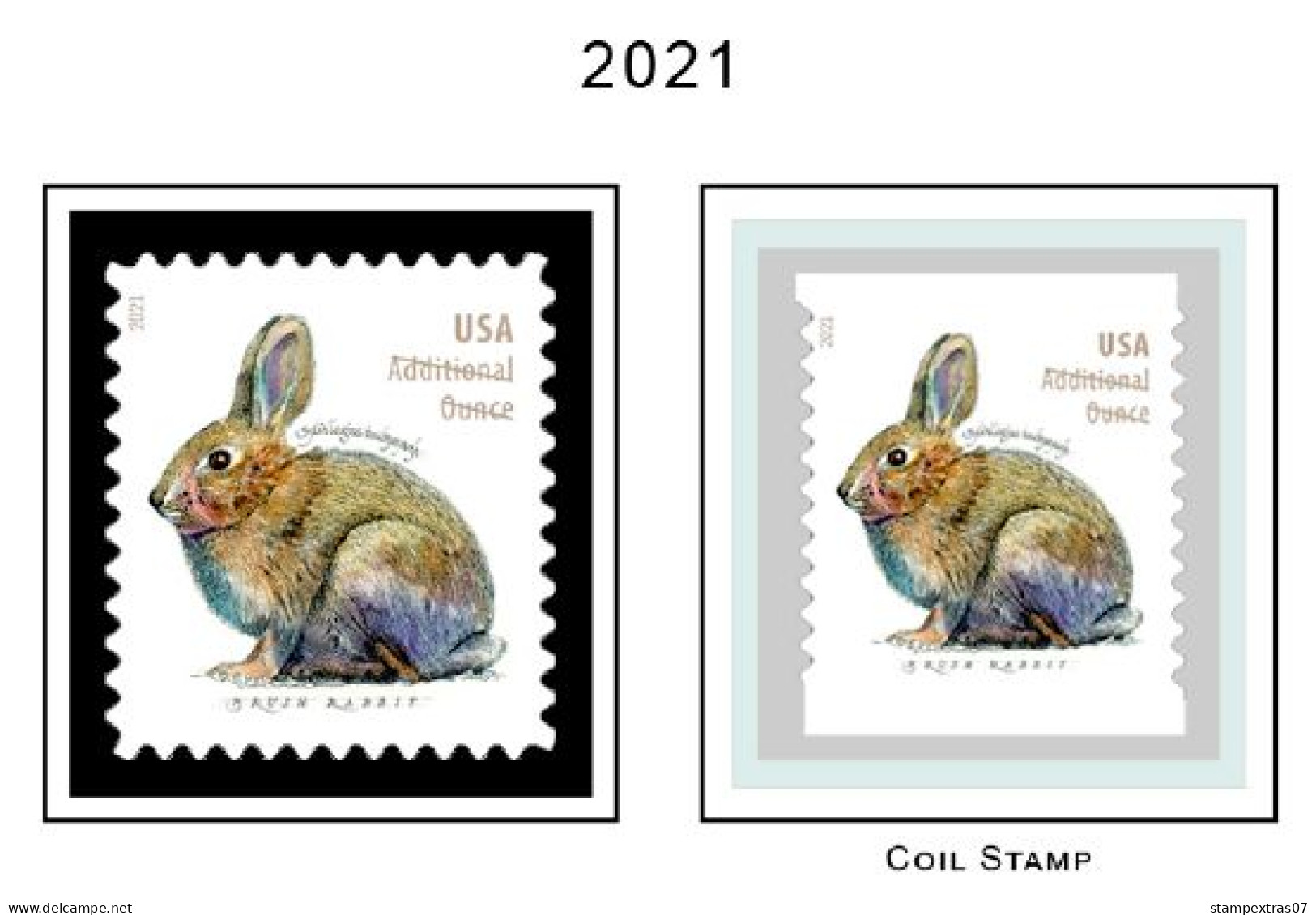 COLOR PRINTED USA 2021-2023 STAMP ALBUM PAGES (34 illustrated pages) >> FEUILLES ALBUM