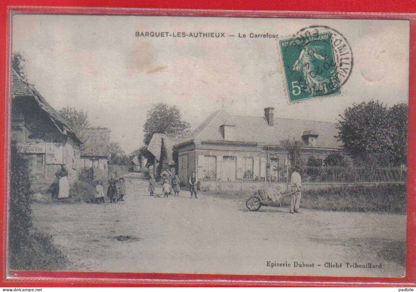 Carte Postale 27. Barquet-les-Authieux  Le Carrefour Très Beau Plan - Other & Unclassified