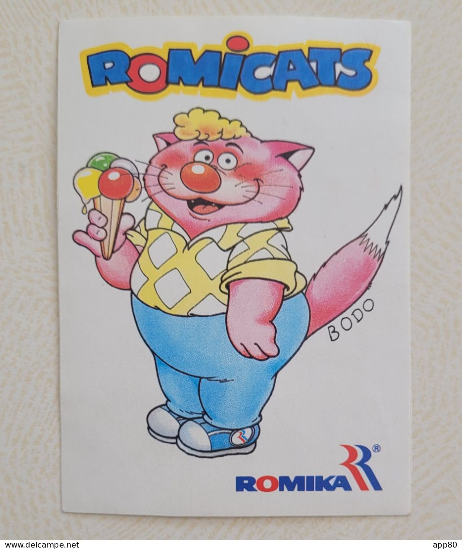 Autocollant Vintage Romicats - Romika - Bodo - Chat Glace - Pegatinas