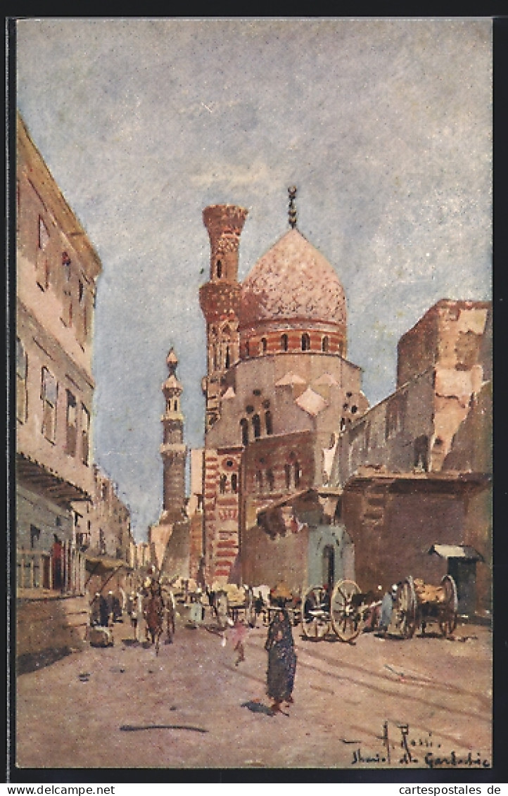 CPA Illustrateur Caire, Rue De La Mosquée El-Azhar  - Sonstige & Ohne Zuordnung