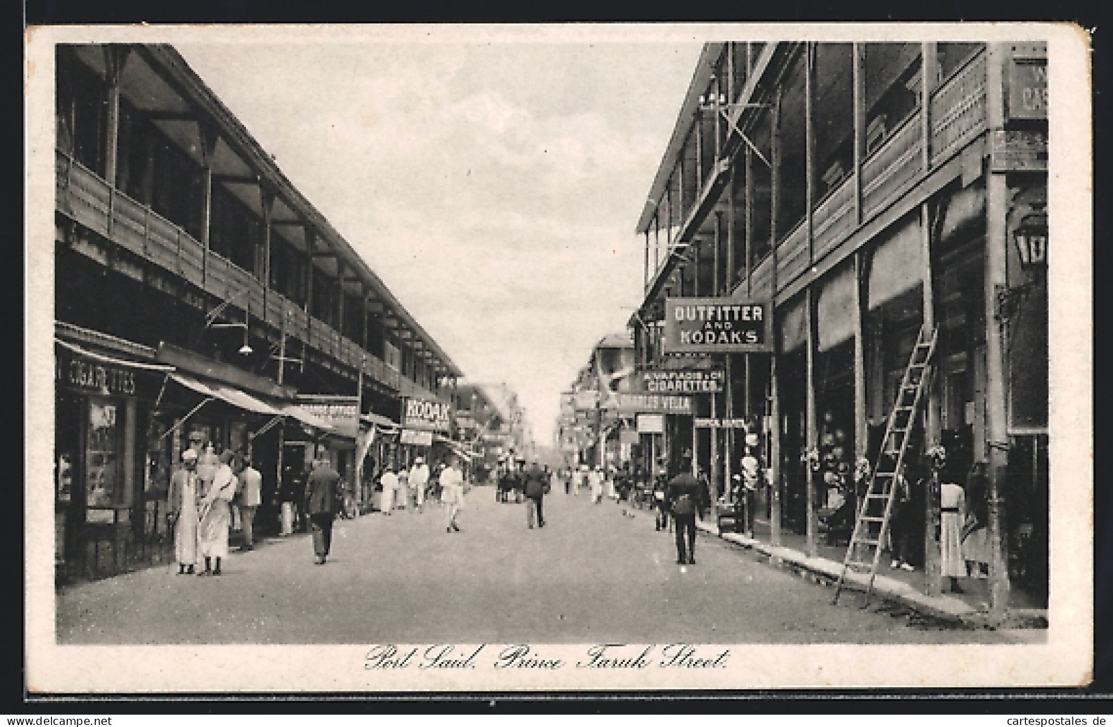 CPA Port Said, Prince Faruk Street, Geschäftsstrasse, Cigarettes  - Autres & Non Classés