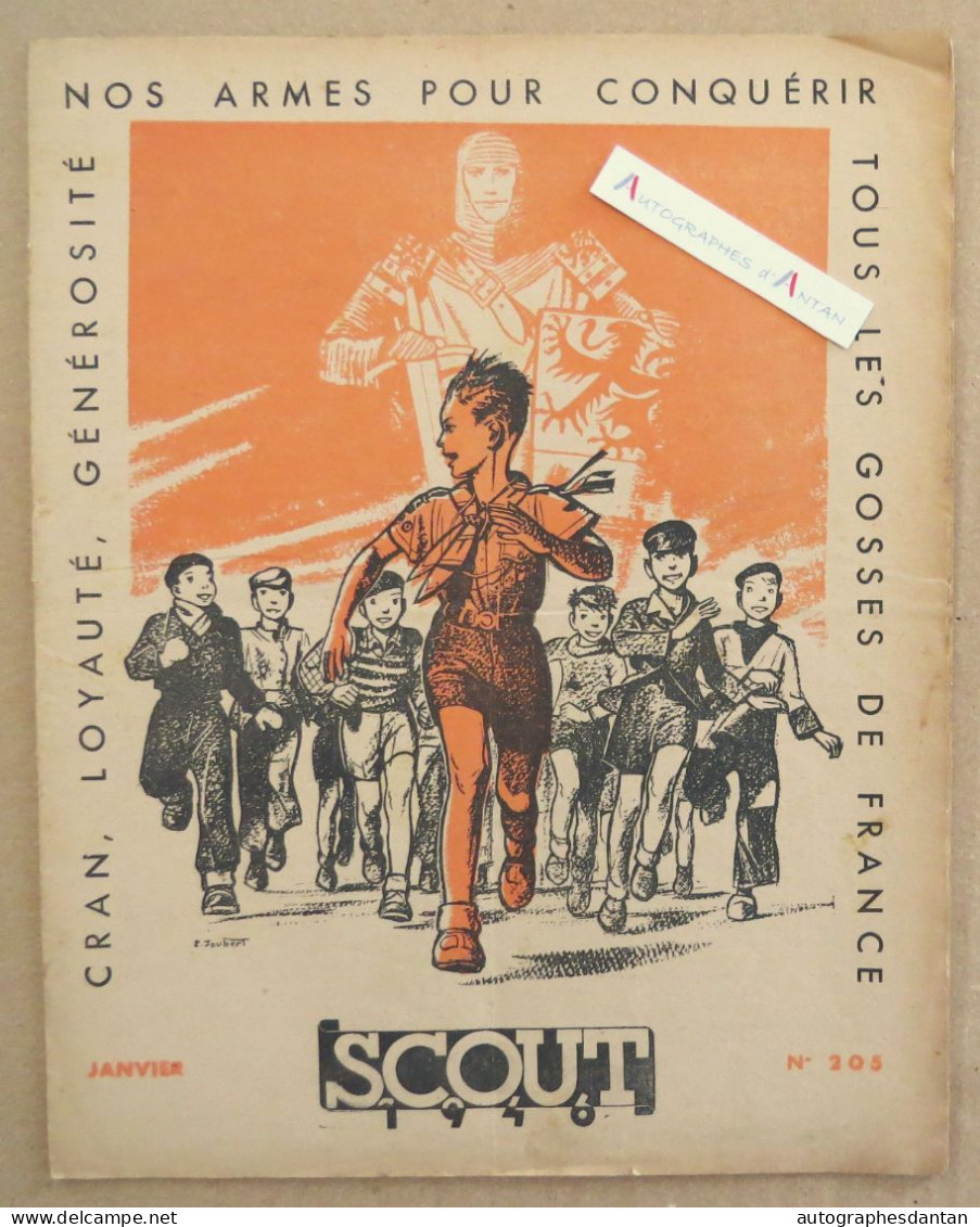 ● SCOUT 1946 - N°205 - Parcours Hebert - Trappeurs En France - Cf Mes 7 Photos - Scoutisme - Couv. P Joubert - Andere & Zonder Classificatie