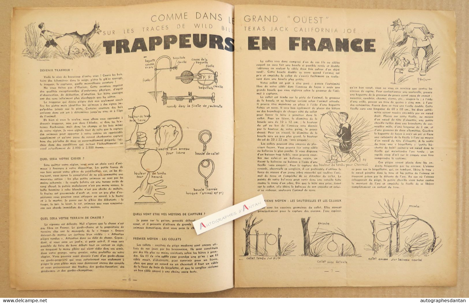 ● SCOUT 1946 - N°205 - Parcours Hebert - Trappeurs En France - Cf Mes 7 Photos - Scoutisme - Couv. P Joubert - Sonstige & Ohne Zuordnung