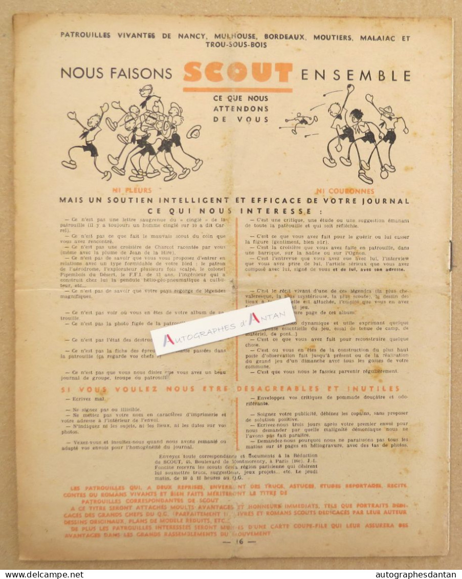 ● SCOUT 1946 - n°205 - Parcours Hebert - Trappeurs en France - cf mes 7 photos - scoutisme - couv. P Joubert