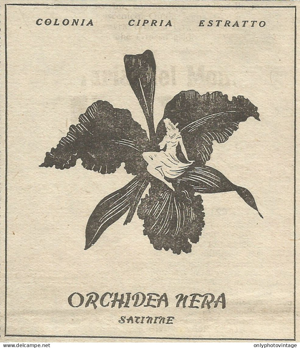 Colonia Orchidea Nera - Pubblicit� 1949 - Advertising - Advertising