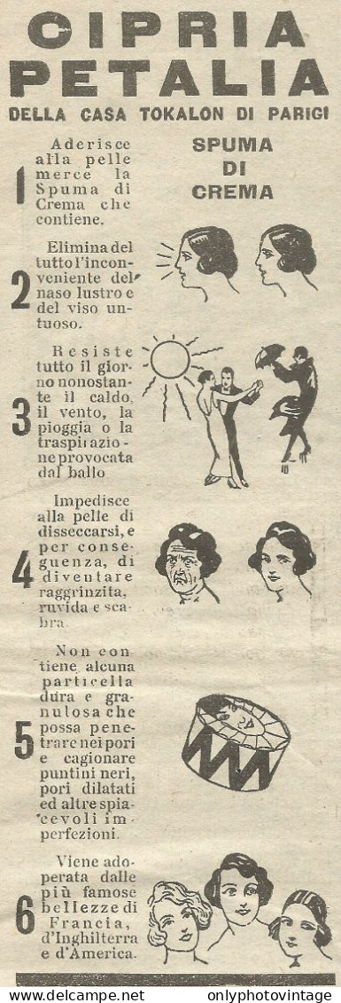 Cipria Petalia - Pubblicit� 1926 - Advertising - Advertising