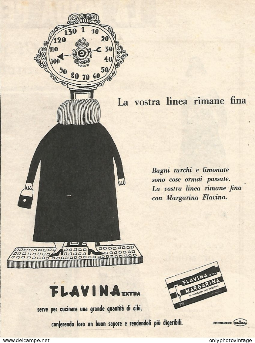 Margarina Flavina Extra - Pubblicit� Del 1958 - Vintage Advertising - Publicidad