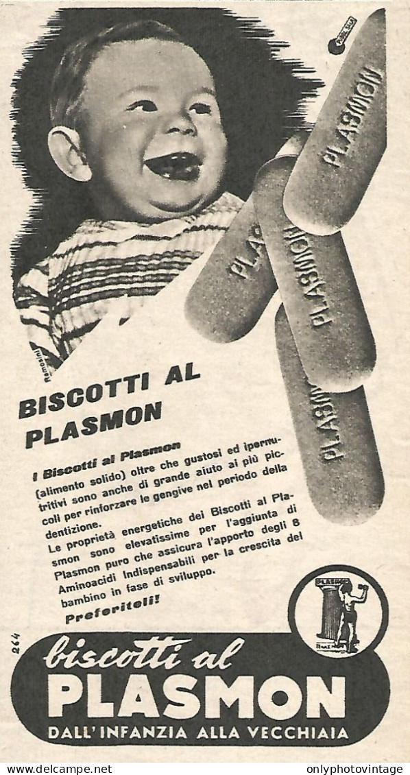 Biscotti Al PLASMON - Pubblicit� Del 1958 - Vintage Advertising - Publicités