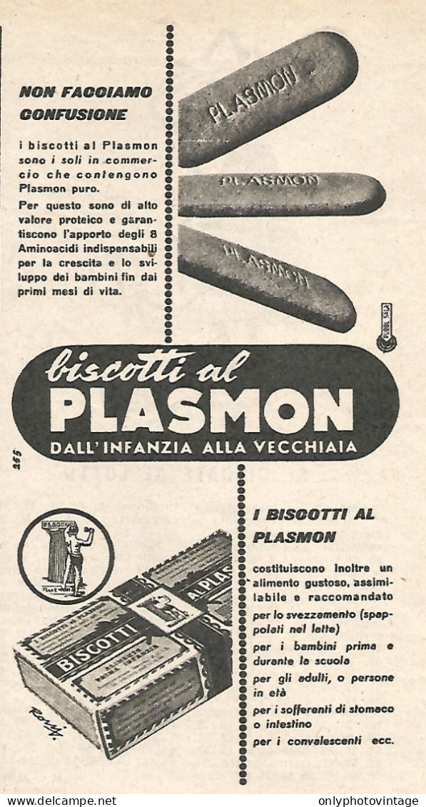 Biscotti Al PLASMON - Pubblicit� Del 1958 - Vintage Advertising - Publicités