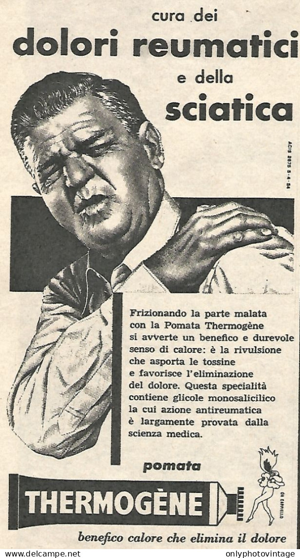 Pomata Thermog�ne - Pubblicit� Del 1958 - Vintage Advertising - Publicités