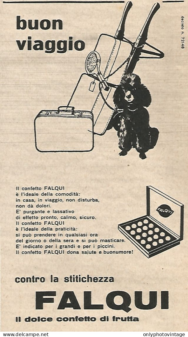 FALQUI Il Dolce Confetto Di Frutta - Pubblicit� Del 1958 - Vintage Advert - Publicités