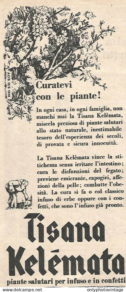 Tisana Kel�mata  - Pubblicit� Del 1958 - Vintage Advertising - Publicités