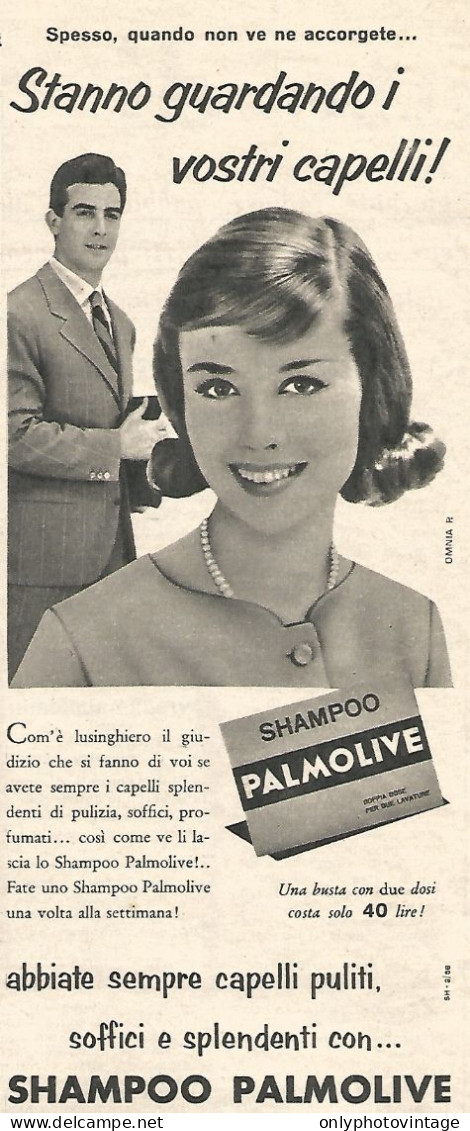 Shampoo PALMOLIVE  - Pubblicit� Del 1958 - Vintage Advertising - Publicités