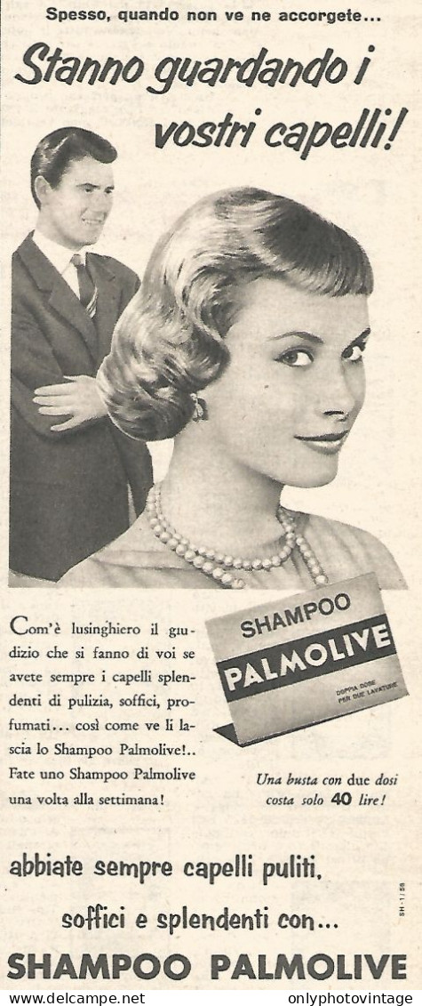 Shampoo PALMOLIVE  - Pubblicit� Del 1958 - Vintage Advertising - Advertising