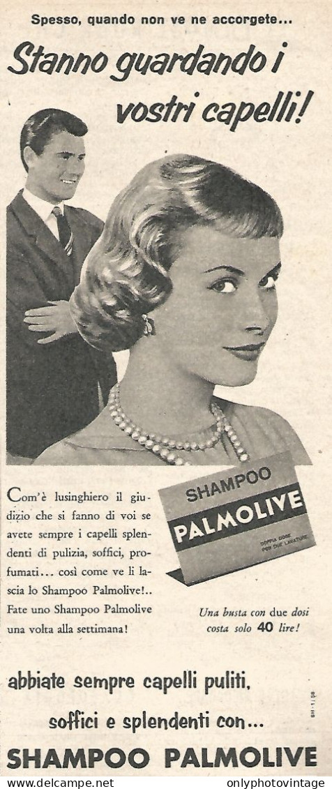 Shampoo PALMOLIVE  - Pubblicit� Del 1958 - Vintage Advertising - Publicités