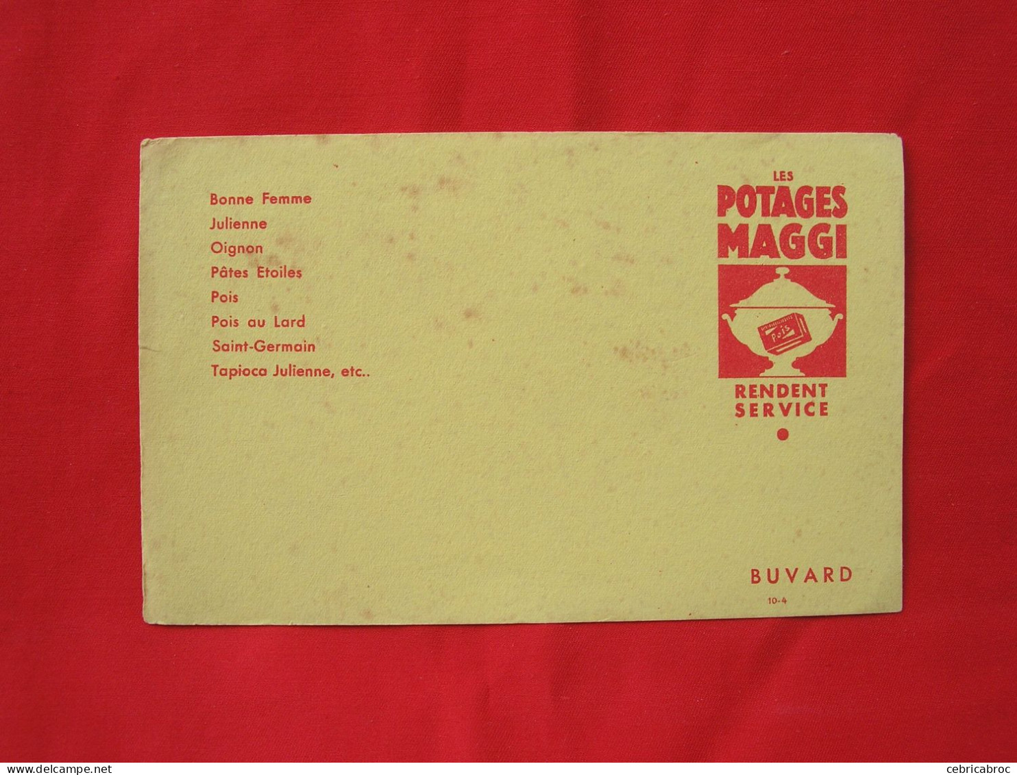 LDB - Buvard - LES POTAGES MAGGI Rendent Service - Potages & Sauces