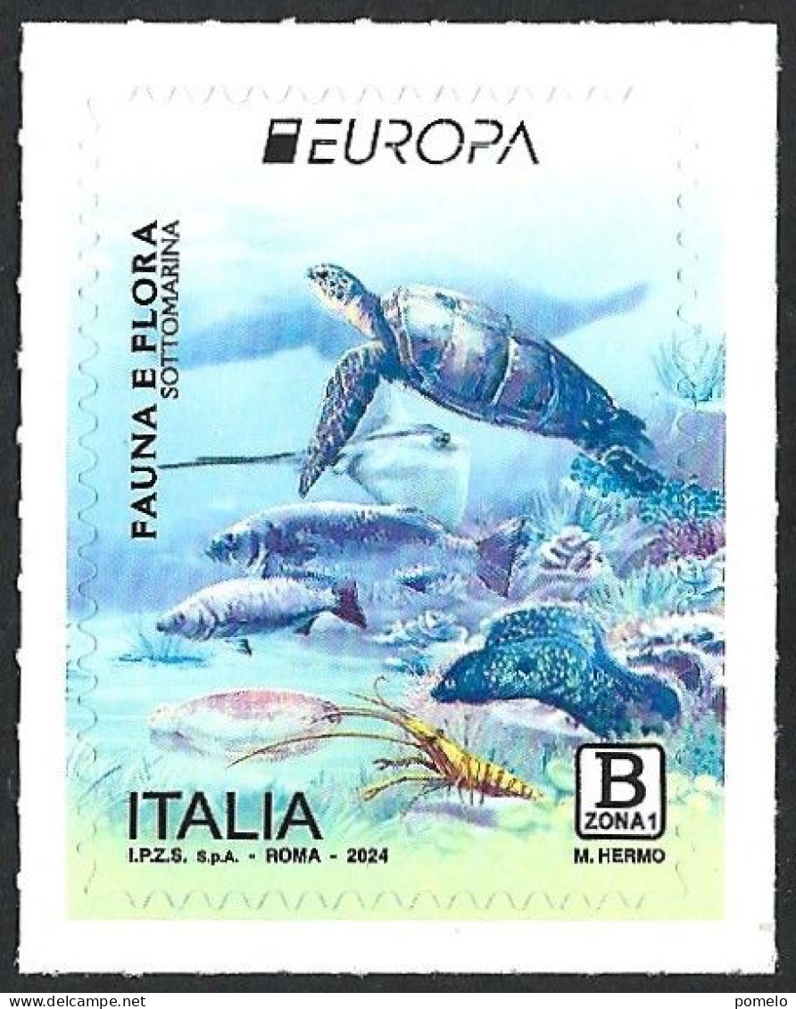 ITALIA - 2024  Europa 2024: Fauna E Flora Sottomarina  2 - 2021-...: Nieuw/plakker