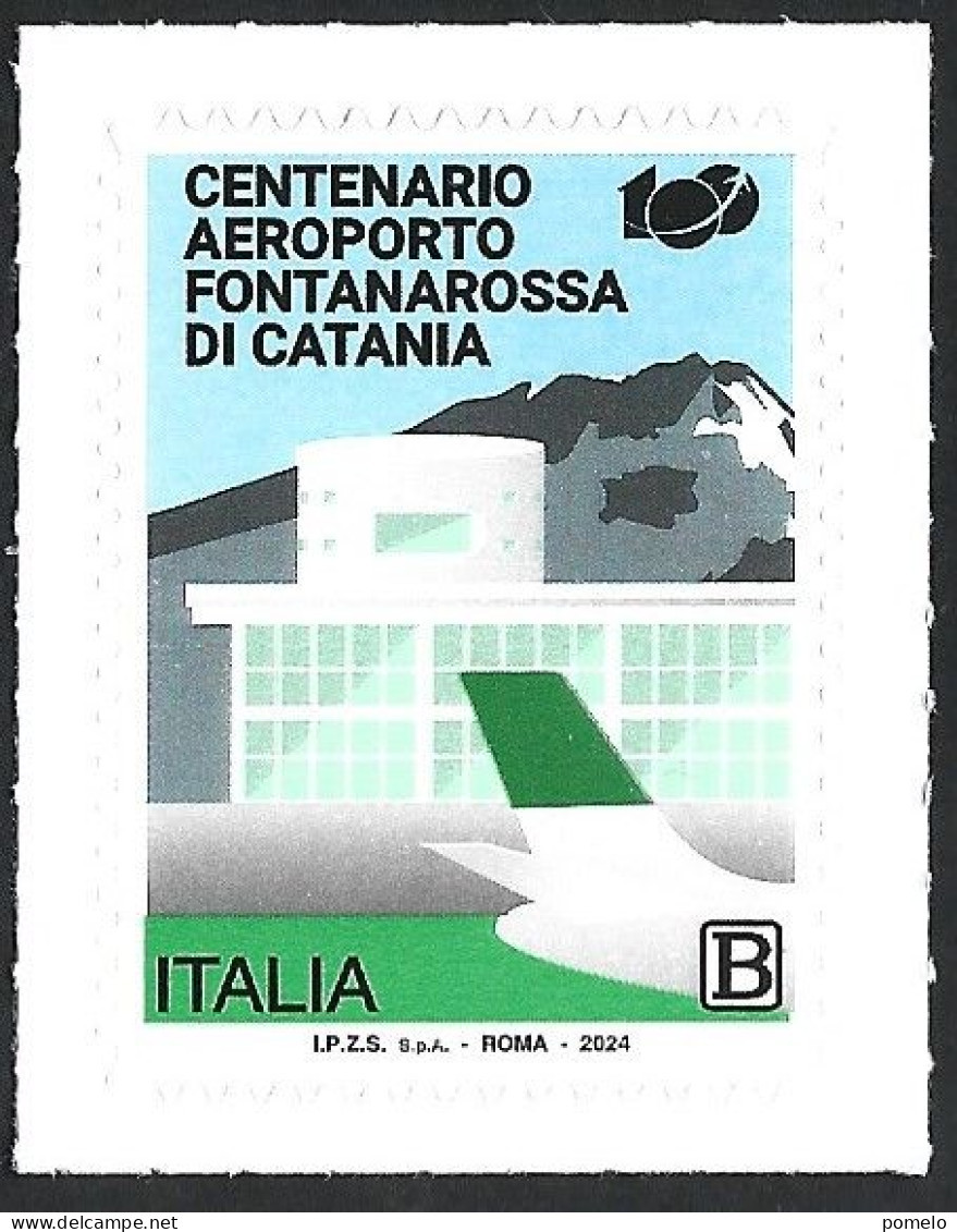 ITALIA - 2024  100° Anniversario Aeroporto Catania Fontanarossa - 2021-...: Nieuw/plakker