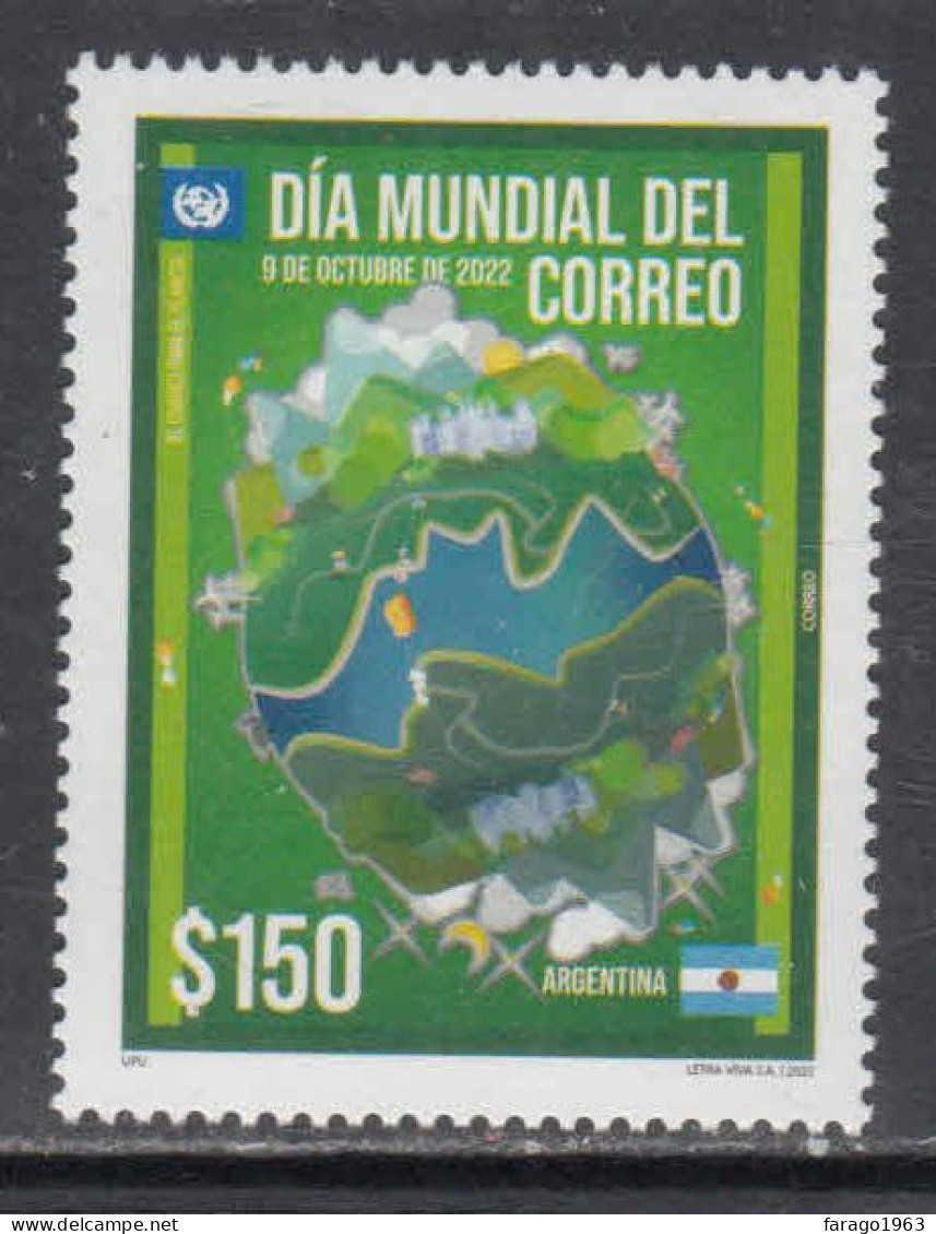 2022  Argentina  UPU Post Day JOINT ISSUE Sustainability Environment Complete Set Of 1 MNH - Nuevos