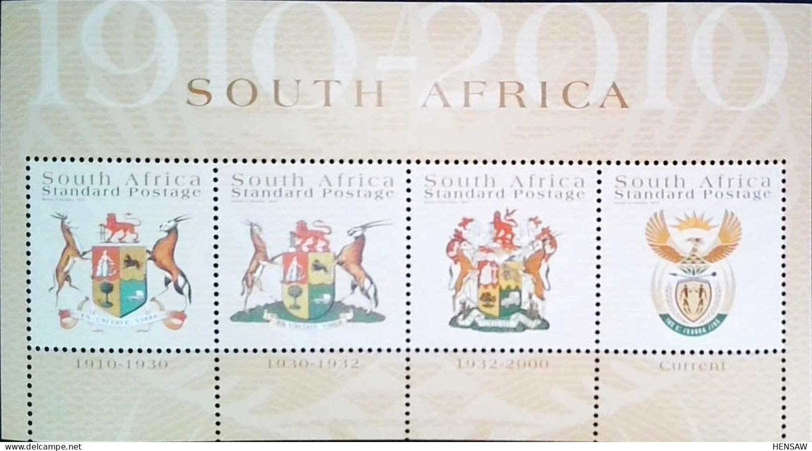 South Africa 2010 Centenary Of South Africa MS MNH (SG MS1866) - Ongebruikt
