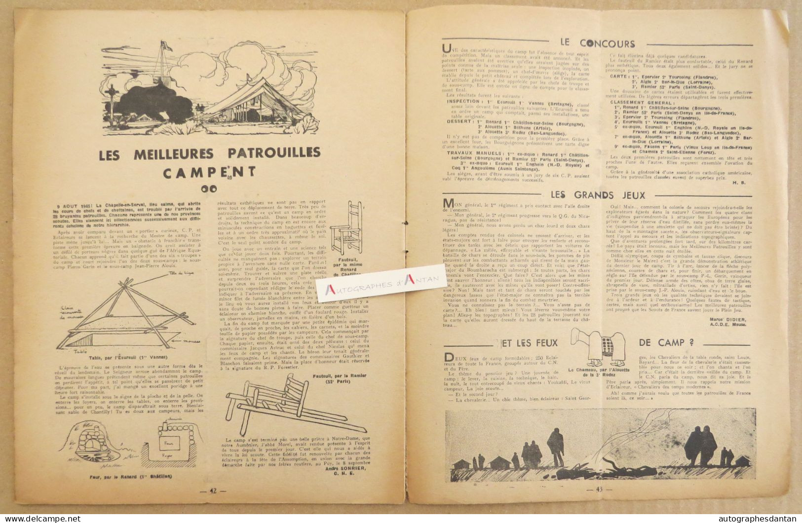 ● L'ESCOUTE 1945 - N°201 - La Patrouille Des Légendes (Dachs) - Jean Pierre Alouis - Cf Mes 6 Photos - Scoutisme - Otros & Sin Clasificación