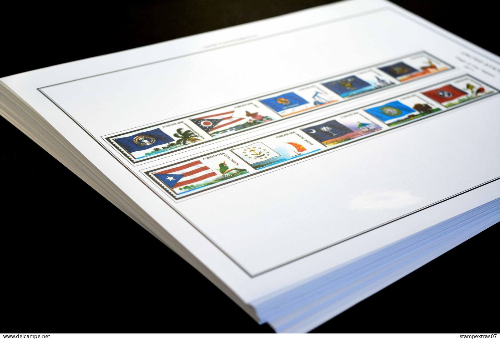 COLOR PRINTED USA 2011-2020 STAMP ALBUM PAGES (101 Illustrated Pages) >> FEUILLES ALBUM - Pre-printed Pages
