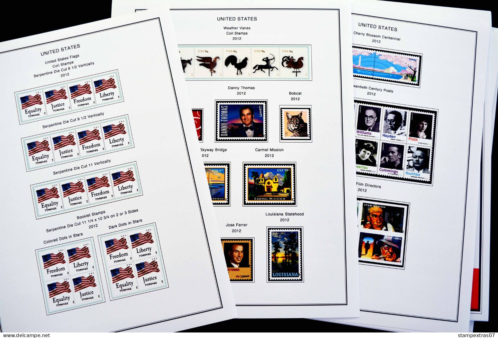 COLOR PRINTED USA 2011-2020 STAMP ALBUM PAGES (101 illustrated pages) >> FEUILLES ALBUM