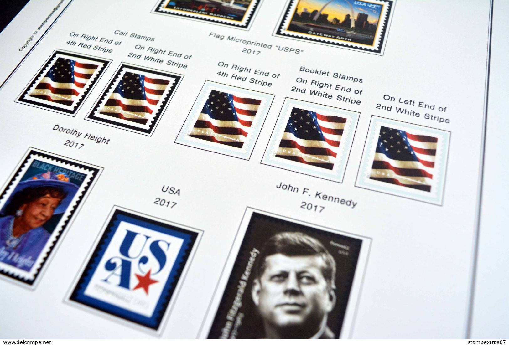 COLOR PRINTED USA 2011-2020 STAMP ALBUM PAGES (101 illustrated pages) >> FEUILLES ALBUM