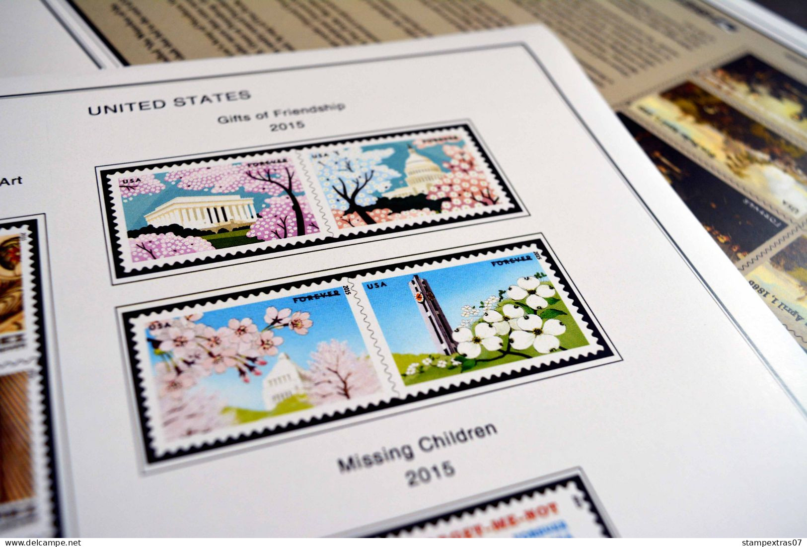 COLOR PRINTED USA 2011-2020 STAMP ALBUM PAGES (101 illustrated pages) >> FEUILLES ALBUM