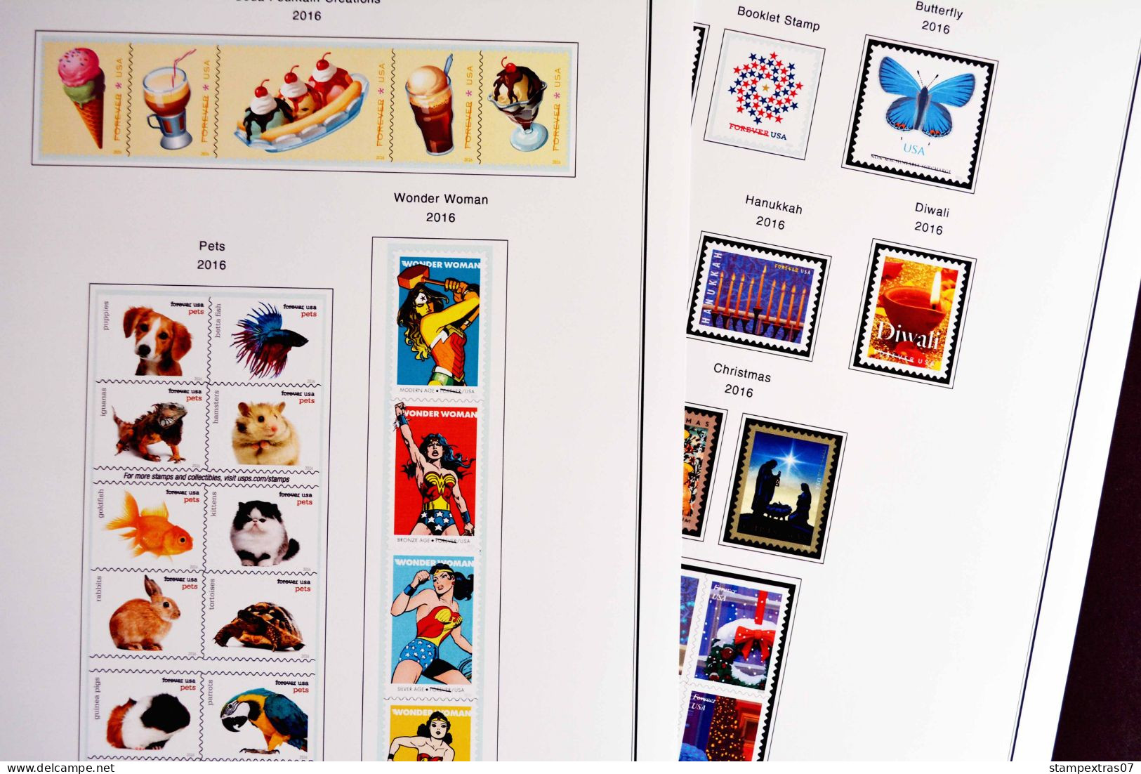 COLOR PRINTED USA 2011-2020 STAMP ALBUM PAGES (101 illustrated pages) >> FEUILLES ALBUM