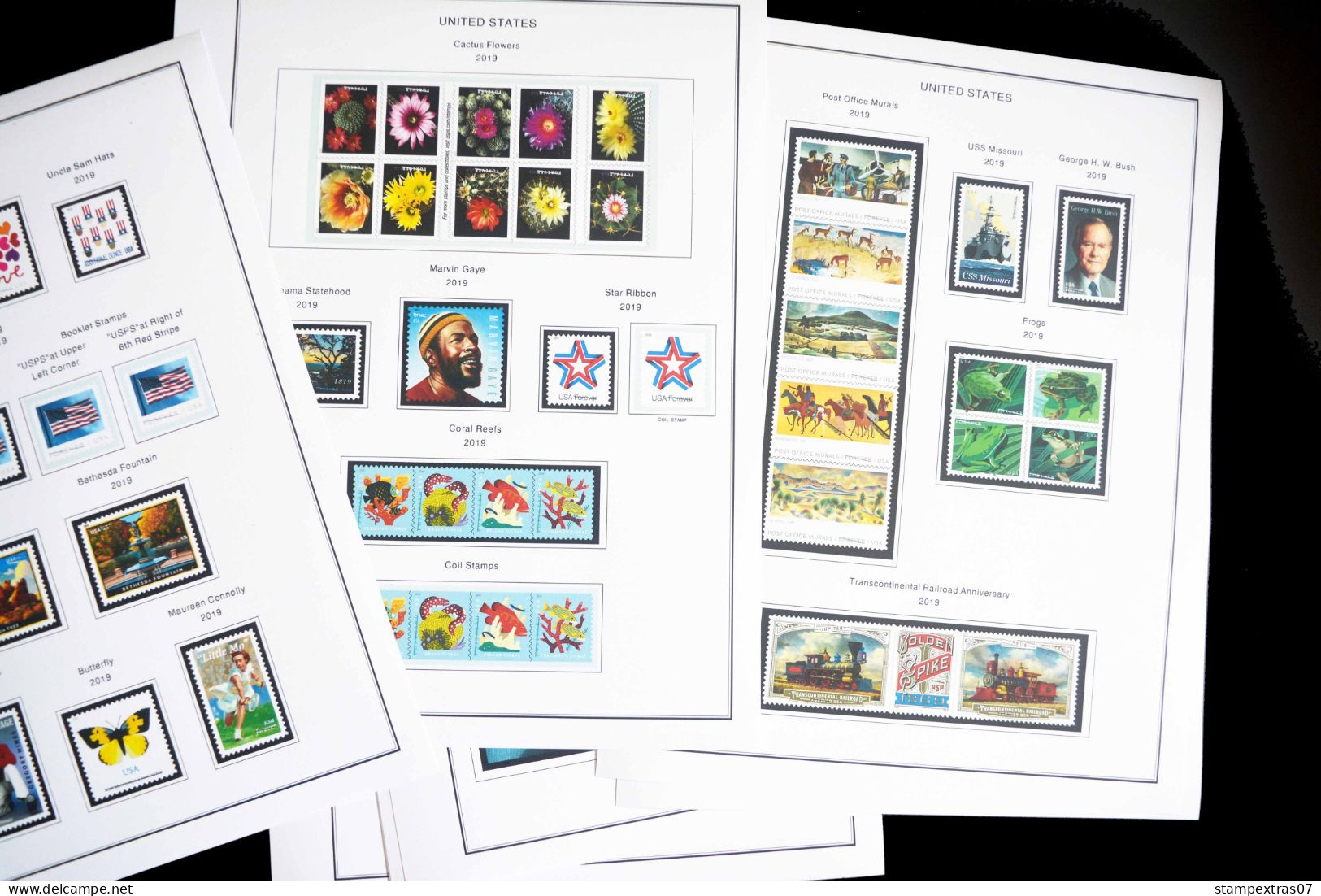 COLOR PRINTED USA 2011-2020 STAMP ALBUM PAGES (101 illustrated pages) >> FEUILLES ALBUM